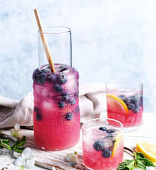 Limonada con arándanos