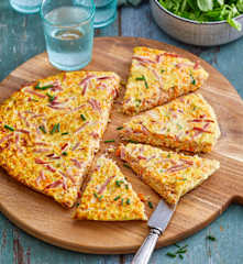 Frittata aux carottes et au bacon