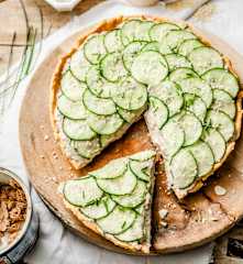 Tarte de pepino e atum