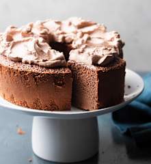 Angel food con cacao