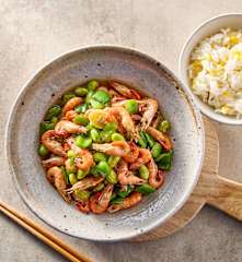 河虾毛豆烧青椒