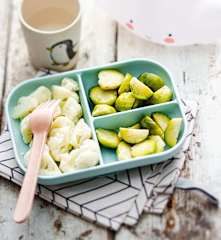 Bắp Cải Tí Hon và Bông Cải Trắng Hấp