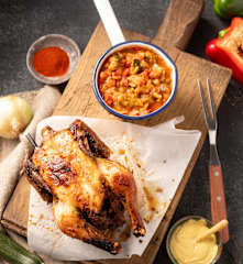 Pollo intero con ratatouille