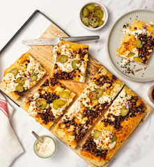 Cheeseburger focaccia