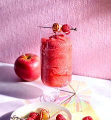 Apfel-Himbeer-Slush