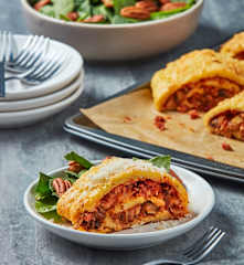 High Protein Turkey and Mushroom Roulade in Cottage Cheese Wraps