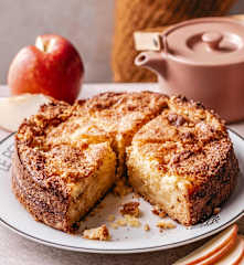 Gâteau craquant pommes et noix de coco
