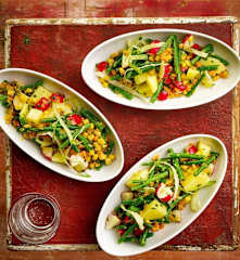 Πατατοσαλάτα με φασολάκια και λαχανικά