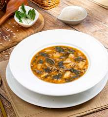 Sopa de arroz con chipilín