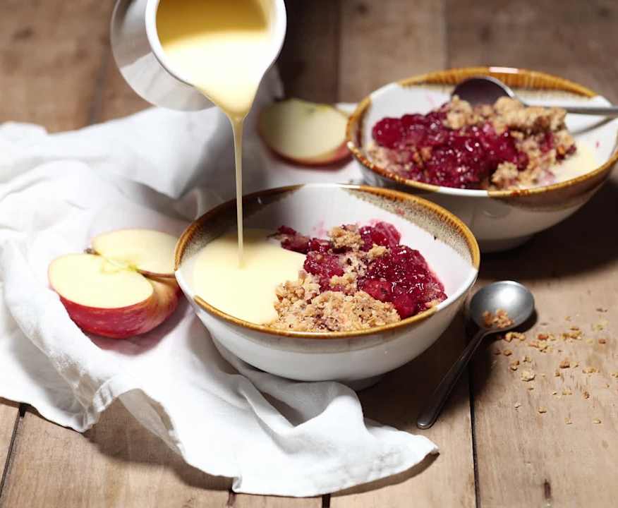 Sommerfrüchte-Crumble mit Vanillesauce - Cookidoo® – das offizielle ... Sommerfrüchte-Crumble mit Vanillesauce - Cookidoo® – das offizielle ...