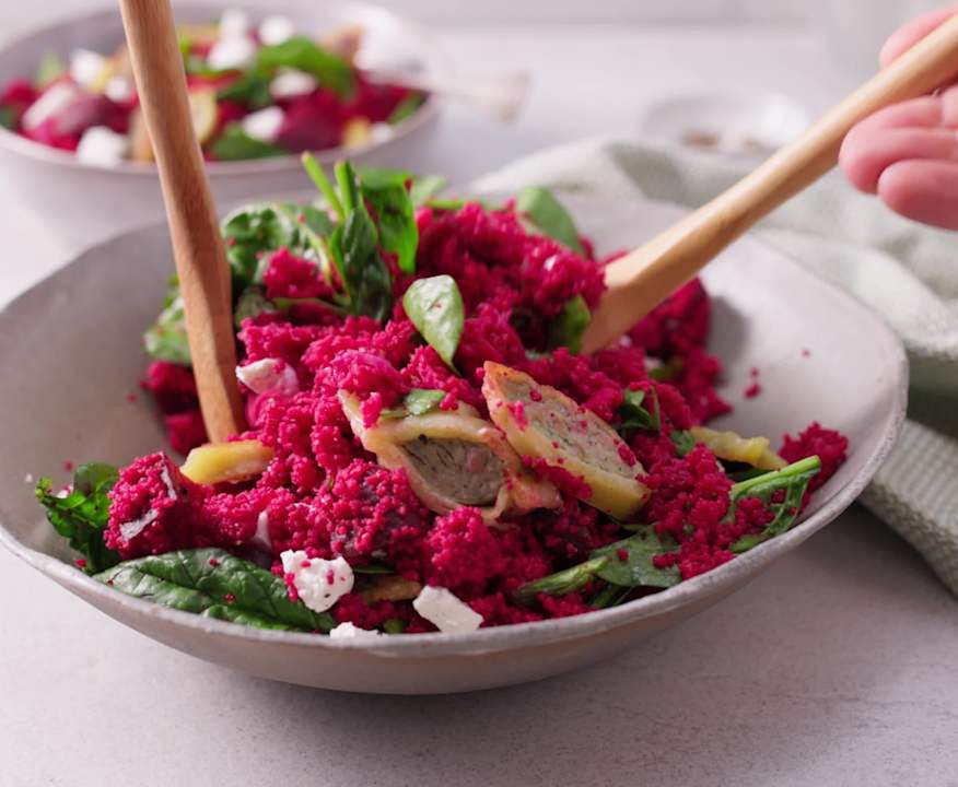 Rote-Bete-Couscoussalat mit gebratenen Maultaschen - Cookidoo® – das ...