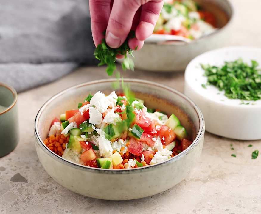 Rote-Linsen-Protein-Salat - Cookidoo® – the official Thermomix® recipe ...